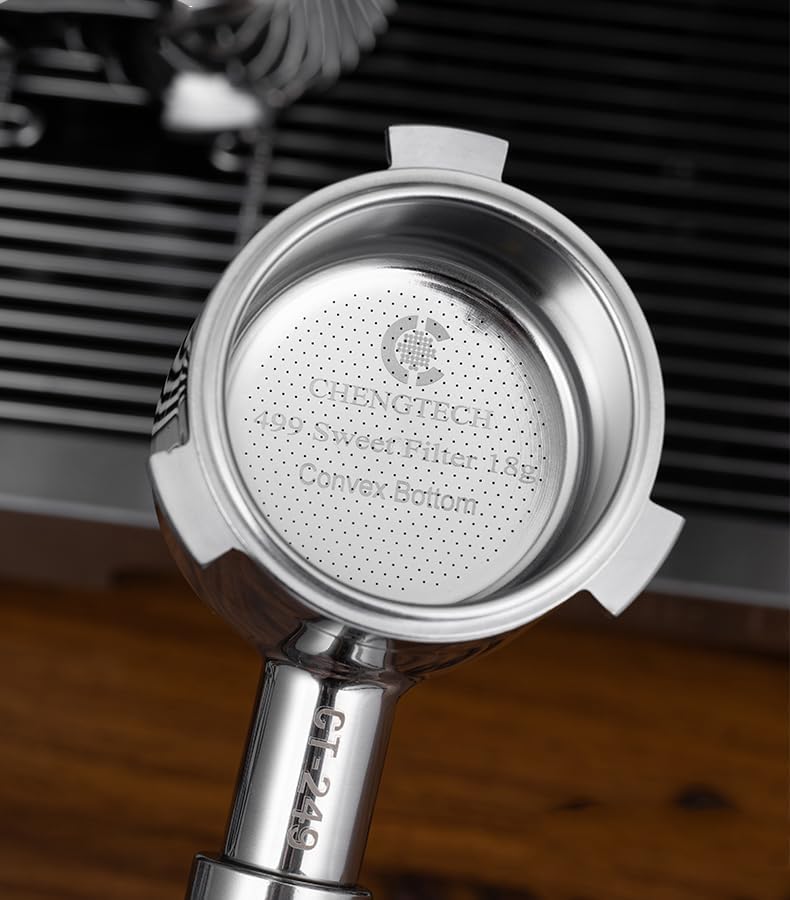 Chengtech Stainless Steel Coffee Filter,499 Sweet Espresso Filter Basket Convex Bottom 51mm DLG EC885/9155/9255/9355/9555/9665/9865, SMEG & EUPA Coffee Machine - Image 3